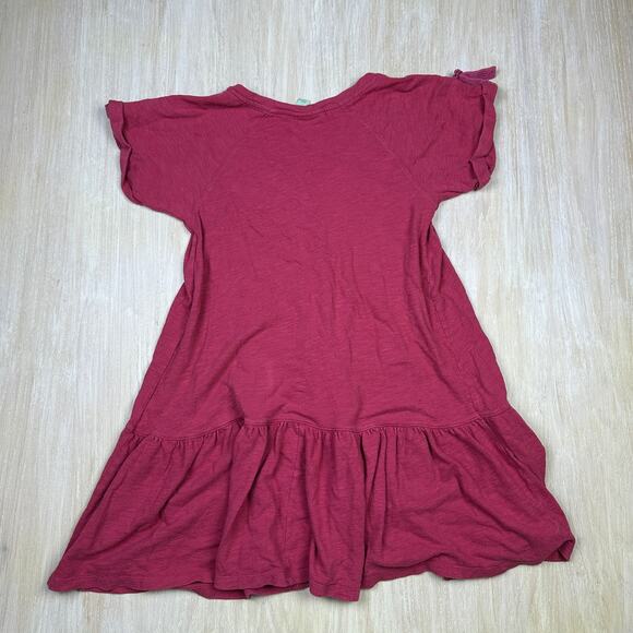 Anthropologie Saturday Sunday Kathie Flounced Knit Ruffle Hem Mini Dress Medium - Picture 7 of 16